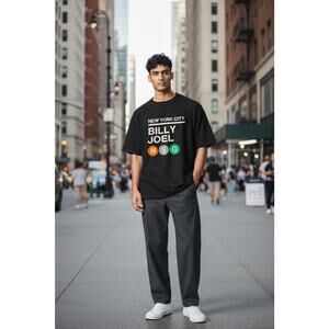 Billy Joel At the Garden NYC Concert Series L Black T-Shirt Classic Music